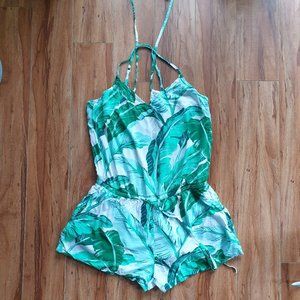 Size Small Playsuit Plant Print